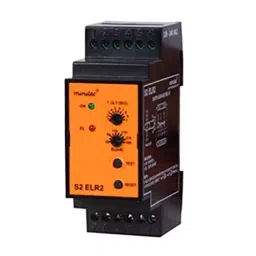 Minilec Earth Fault Relay Power On Delay 1-10 Sec Trip Delay 0.1-1 Sec 240 V Black & Red, S2 ELR-2-41