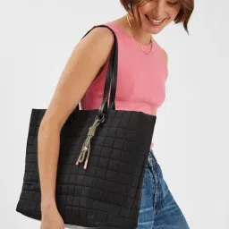 Accessorize London Black Quilted Tote-picture-45