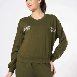 Ajile by Pantaloons Green Cotton Printed Sweatshirt-image-97