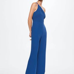 MANGO Blue Basic Jumpsuit-image-35