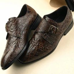Carlo Romano Men's Tan Monk Shoes-image-76