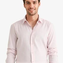 Rare Rabbit Pink Tailored Fit Solid Shirt-image-41