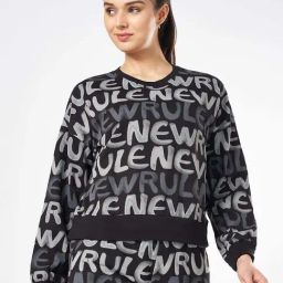 Ajile by Pantaloons Jet Black Cotton Sweatshirt-picture-12