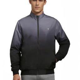Louis Philippe Black Regular Fit Ombre Jacket-43