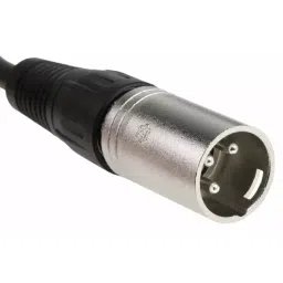 RS PRO PVC XLR Cable 3 Pin Female & Male Connector Black 3 m, 7424494-17