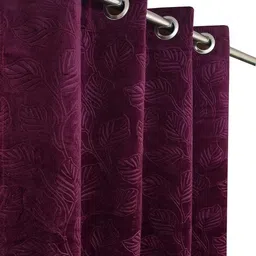 Galaxy Home Decor Purple Set of 2 Room Darkening Door Curtain-image-91