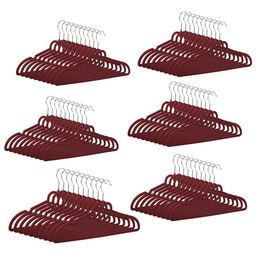 Kuber Industries 60-Pcs Maroon Steel Cloth Hangers-18