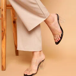 Truffle Collection PU Block Mules-79