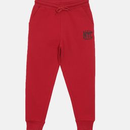 3PIN Boys Red Solid Cotton Joggers-image-53