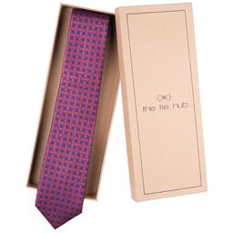 The Tie Hub Men Printed Pure Silk Broad Tie-image-8