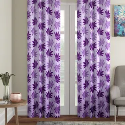 Cortina Set of 2 Floral Printed Long Door Curtains-image-80