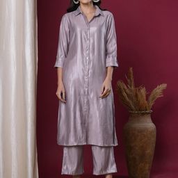 FASHOR Shirt Collar Tunic With Palazzos-picture-54