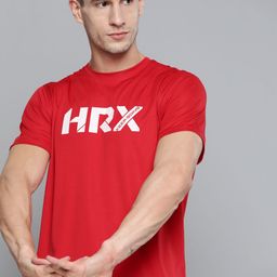 HRX By Hrithik Roshan Training Men Formula Red Rapid-Dry Brand Carrier Tshirts-image-47