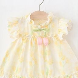 YK Flutter Sleeve Fit & Flare Dress-image-64