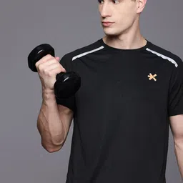 HRX by Hrithik Roshan Rapid-Dry Solid Training T-shirt with Reflective Detail-image-22