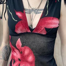 LULU & SKY Women Floral Print V-Neck Sleeveless Styled Back Top-picture-18