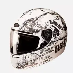 Studds N4 Matt White Medium (570 mm) Flip Up-Full Face Helmet, Ninja 3G D5 Decor-image-49
