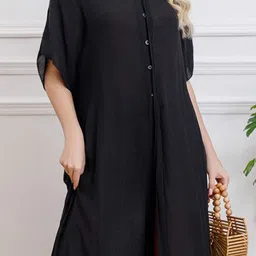 JC Collection Button-Front Longline Shrug image 5