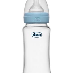 Chicco Well Being Glass Feeding Bottle Medium Flow Blue- 240 ml-21