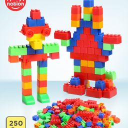 Play Nation Building Blocks Set Multicolour- 250 Pieces-25