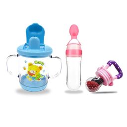 Chinmay Kids Straw Feeding Sipper Anti Spill for Kids Fruit Feeder And Soother - Made of Food-Grade Material, 100% free of BPA  (Blue-Pink-Pink)-image-45