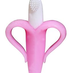 Kritiu Banana Shaped Teething Toothbrush - Pink-image-62