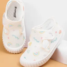 Cute Walk by Babyhug Casual Printed Shoes with Velcro Closure - White-picture-18