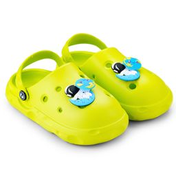 HOPPA SWEDEN Perforated Clogs With Astronaut Charms - Neon Green-image-39