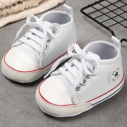 Neska Moda Baby Text Patch Embroidered Lace Up Booties - White-30