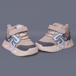 NEW STEPS Colour Blocked LED Shoes - Beige-image-96