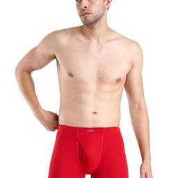 French Connection Men Cotton Outer Elastic Long Trunk OXFORDHAUTE REDM-HAUTE RED-1