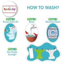 Sparkle Joy Washable & Reusable Cloth Diaper Pocket Without Inserts - Yellow image 4
