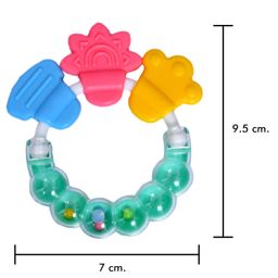 Tiny Tycoonz Combo of Fruit And Food Nibbler Spoon Feeder and Rattle Teether- Green image 5
