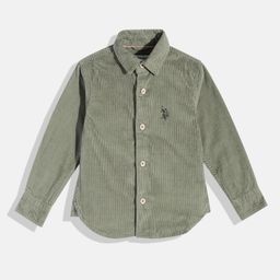 U.S. Polo Assn. Kids Boys Self Designed Pure Cotton Casual Shirt-image-55