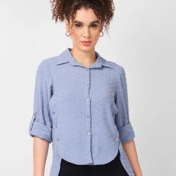 ITI Grey Regular Fit Structured Casual Shirt-image-82