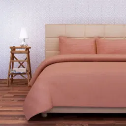 SEJ by Nisha Gupta Peach Bed Sheet Sets-image-1