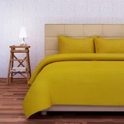 SEJ by Nisha Gupta Mustard Bed Sheet Sets-30