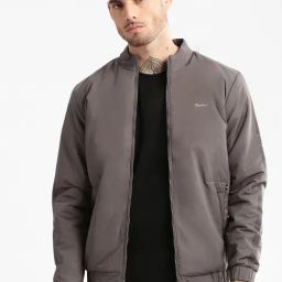 Showoff Grey Slim Fit Jacket-17