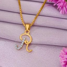 P.N.Gadgil Jewellers 22 Karat (916) BSI Gold Alphabet Pendant-image-64