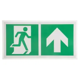 RS PRO 150x150 mm Vinyl Emergency Exit Up With Pictogram Only Non-Illuminated Emergency Sign 8134533-80