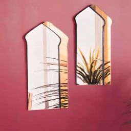 Stepwell Metal And Glass Decorative Mirror-image-84