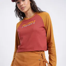 glitchez Street Vibe Printed Contrast Sleeve T-shirt-image-88