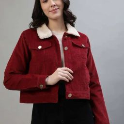 Iconic Red Textured Pattern Jacket-1