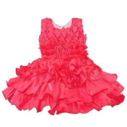 Wish Karo Kids Red Applique Frock-picture-7