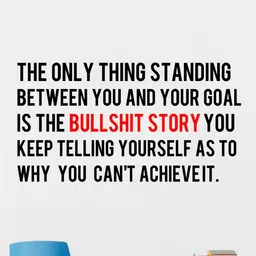 rawpockets Black & Red The Bull Shit Story Quote Vinyl Wall Decal Sticker-image-39