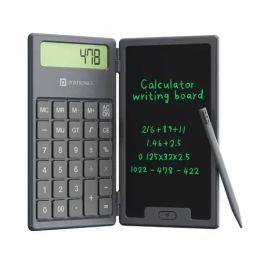 Portronics Ruffpad Calc 2in1 Calculator and LCD Writing Pad with 6.5 Inches Tablet (Black)-image-7