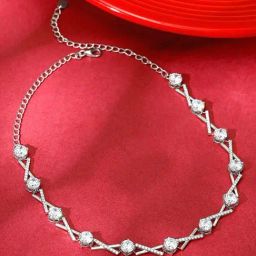 GIVA 925 Silver Zircon Excess Necklace-image-12