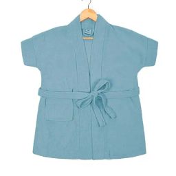 Creeva Ocean Blue Micro Terry 120 GSM Melodious Kids Bathrobe 0-1 Yrs-29