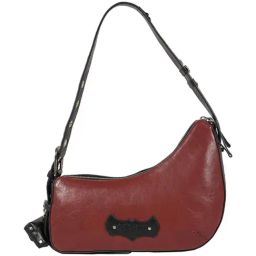 Hidesign Kawaii Red & black Solid Medium Shoulder Handbag with Pouch image 5