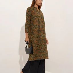Utsa by Westside Multicolour Printed Straight Cotton Kurta-image-87